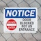 Signmission Door Blocked Not An Entrance, 10 in W x Rectangle, Plastic OS-2PACK-NS-P-710-L-11469 - alternate 7
